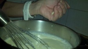 making the pie filling